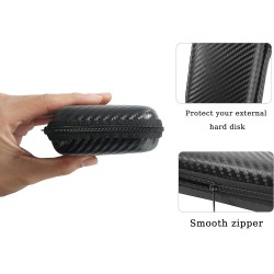 Etui pour Disque Dur Externe 2,5", Étui pour Portable SSD, Pochette avec Proche Filet, Coque EVA Rigide de Sac Sacoche Protectio
