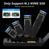 FIDECO Boîtier SSD M.2 NVME USB 3.2 Gen 2 10Gbps - Adaptateur NVMe PCIe M-Key/M+B Key - Design Style Sandwich - Supporte UASP et
