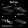 FIDECO Boîtier SSD M.2 NVME USB 3.2 Gen 2 10Gbps - Adaptateur NVMe PCIe M-Key/M+B Key - Design Style Sandwich - Supporte UASP et