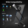 FIDECO Boîtier SSD M.2 NVME USB 3.2 Gen 2 10Gbps - Adaptateur NVMe PCIe M-Key/M+B Key - Design Style Sandwich - Supporte UASP et