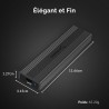 SABRENT Boitier SSD NVMe M.2, Adaptateur SSD M2 USB 3.2 Gen2 10Gbps, Boitier NVMe Externe en Aluminium Durable pour PCIe, M.2 SA