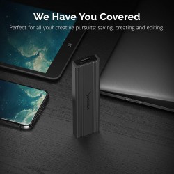 SABRENT Boitier SSD NVMe M.2, Adaptateur SSD M2 USB 3.2 Gen2 10Gbps, Boitier NVMe Externe en Aluminium Durable pour PCIe, M.2 SA