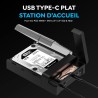 SABRENT Boitier Disque Dur Externe, USB-C Station d'accueil pour Disque Dur HDD/SATA 3.5"/2.5" & Boitier SSD M2 NVMe avec Foncti