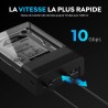 SABRENT Boitier Disque Dur Externe, USB-C Station d'accueil pour Disque Dur HDD/SATA 3.5"/2.5" & Boitier SSD M2 NVMe avec Foncti
