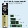 Boîtier SSD M.2 nvme Adaptateur m2 Lecteur Disque Dur Externe,boîtier nvme Adaptateur ssd m2 usb3.1 Gen2 USB Boîtier Disque Dur 