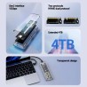 Boîtier SSD M.2 nvme Adaptateur m2 Lecteur Disque Dur Externe,boîtier nvme Adaptateur ssd m2 usb3.1 Gen2 USB Boîtier Disque Dur 