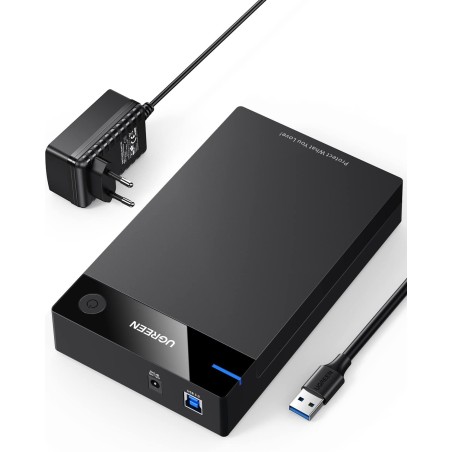 Uvert boîtier disque dur 3,5 pouces externe adaptateur usb 3.0 vers sata disque dur 3,5 2,5 pouces hdd ssd supporte uasp 5gbps, 