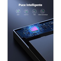 Uvert boîtier disque dur 3,5 pouces externe adaptateur usb 3.0 vers sata disque dur 3,5 2,5 pouces hdd ssd supporte uasp 5gbps, 