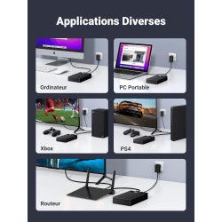 Uvert boîtier disque dur 3,5 pouces externe adaptateur usb 3.0 vers sata disque dur 3,5 2,5 pouces hdd ssd supporte uasp 5gbps, 