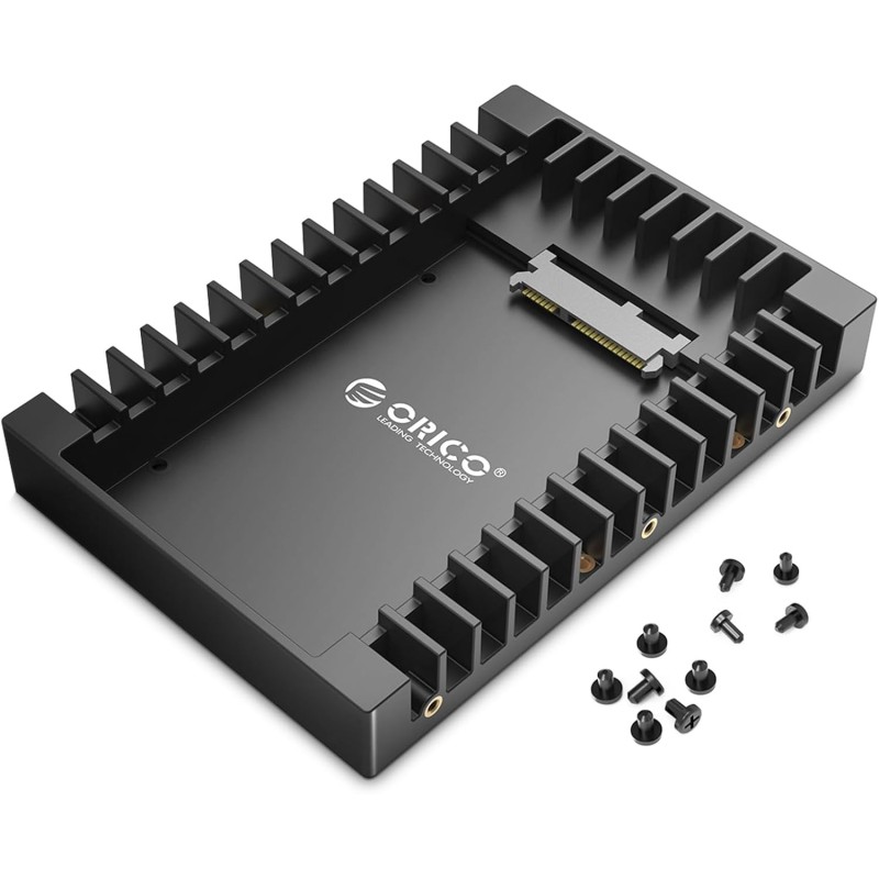 ORICO Cadre de Montage pour Disques Durs 2,5" vers 3,5" Adaptateur de SSD Interne Support de Montage pour 2,5 Pouces 7/9,5/12,5 