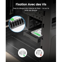 ORICO Cadre de Montage pour Disques Durs 2,5" vers 3,5" Adaptateur de SSD Interne Support de Montage pour 2,5 Pouces 7/9,5/12,5 