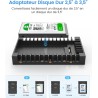 [2 Pièces] ORICO Cadre de Montage pour Disques Durs 2,5" vers 3,5" Adaptateur de SSD Interne Support de Montage pour 2,5 Pouces 