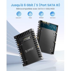 [2 Pièces] ORICO Cadre de Montage pour Disques Durs 2,5" vers 3,5" Adaptateur de SSD Interne Support de Montage pour 2,5 Pouces 