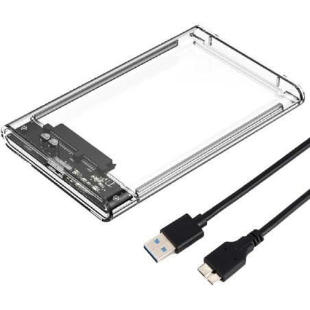 SH. Boitier Disque Dur Externe 2.5” SATA USB 3.0, Boîtier Externe Disque pour SATA SSD et HDD, Vitesse 5Gbps, UASP , pour Ordina