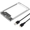 SH. Boitier Disque Dur Externe 2.5” SATA USB 3.0, Boîtier Externe Disque pour SATA SSD et HDD, Vitesse 5Gbps, UASP , pour Ordina