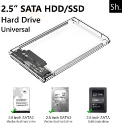 SH. Boitier Disque Dur Externe 2.5” SATA USB 3.0, Boîtier Externe Disque pour SATA SSD et HDD, Vitesse 5Gbps, UASP , pour Ordina