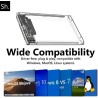 SH. Boitier Disque Dur Externe 2.5” SATA USB 3.0, Boîtier Externe Disque pour SATA SSD et HDD, Vitesse 5Gbps, UASP , pour Ordina