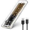 AXFEE Boîtier SSD M.2 nvme Adaptateur m2 Lecteur Disque Dur Externe, Boîtier Adaptateur SSD m2 USB 3.1 USB-C Disque Dur pour M.2