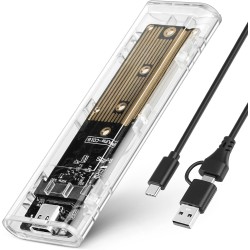 AXFEE Boîtier SSD M.2 nvme et sata, Adaptateur m2 Lecteur Disque Dur Externe, Boîtier Adaptateur SSD m2 USB 3.1 USB-C Disque Dur