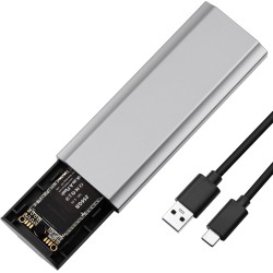 AXFEE Boîtier SSD M.2 NVMe, Adaptateur m2 Lecteur Disque Dur Externe Aluminium, Supporte UASP et TRIM, 10 Gbps USB 3.2 Gen 2 Ada