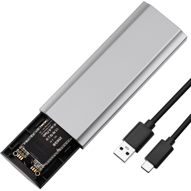 AXFEE Boîtier SSD M.2 NVMe, Adaptateur m2 Lecteur Disque Dur Externe Aluminium, Supporte UASP et TRIM, 10 Gbps USB 3.2 Gen 2 Ada