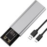 AXFEE Boîtier SSD M.2 NVMe, Adaptateur m2 Lecteur Disque Dur Externe Aluminium, Supporte UASP et TRIM, 10 Gbps USB 3.2 Gen 2 Ada