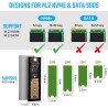 AXFEE Boîtier SSD M.2 NVMe, Adaptateur m2 Lecteur Disque Dur Externe Aluminium, Supporte UASP et TRIM, 10 Gbps USB 3.2 Gen 2 Ada