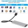 AXFEE Boîtier SSD M.2 NVMe, Adaptateur m2 Lecteur Disque Dur Externe Aluminium, Supporte UASP et TRIM, 10 Gbps USB 3.2 Gen 2 Ada