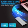 AXFEE Boîtier SSD M.2 NVMe, Adaptateur m2 Lecteur Disque Dur Externe Aluminium, Supporte UASP et TRIM, 10 Gbps USB 3.2 Gen 2 Ada