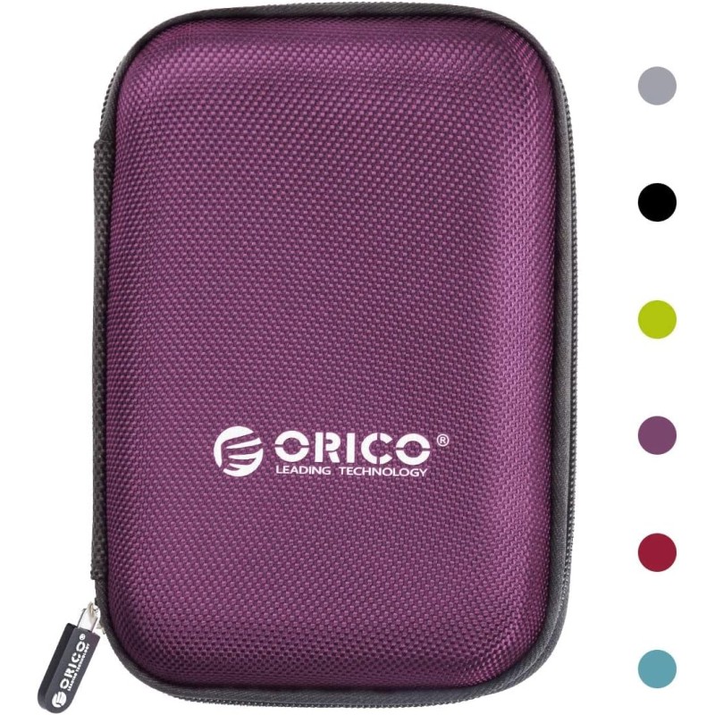 ORICO Étui de Protection Disque Dur Externe Étanche 2.5'' pour Organiser Les HDD SSD 2.5 Pouces et Les Accessoires Informatiques