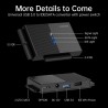 FIDECO IDE et SATA Adaptateur, Adaptateur Disque Dur USB 3.0 IDE SATA pour 2.5"/ 3.5" HDD/SSD, Convertisseur Alimentation DC 12V