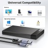 BENFEI Boitier Disque Dur 2.5, USB C/ USB A vers SATA 2,5" sans Outil , pour SDD et HDD, Jusqu'à 6 Gbps, Un câble USB C/A 10 Gbp