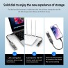 Boîtier SSD M.2 nvme Adaptateur m2 Lecteur Disque Dur Externe,boîtier nvme Adaptateur ssd m2 USB 3.1 USB-C Boîtier Disque Dur po