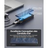 ORICO Boîtier SSD M.2 NVMe 10Gbps USB Adaptateur Externe USB3.2/ USB3.1 Gen2 USB-C Boîtier Disque Dur pour M.2 PCIe NVME M-Key 2