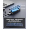 ORICO Boîtier SSD M.2 NVMe SATA, Adaptateur USB3.2 Gen2 10Gbps PCI-E NVMe M-Key, 6Gbps NGFF SATA B+M Key pour M.2 SSD Taille 223