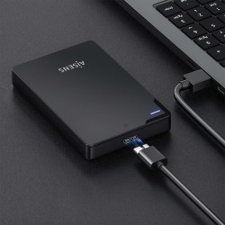 AISENS ASE-2520B - Boîtier Externe 2,5" 9,5 mm SATA A USB 3.0/Usb3.1 Gen1, Noir (Lot de 5)