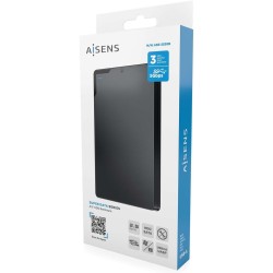 AISENS ASE-2520B - Boîtier Externe 2,5" 9,5 mm SATA A USB 3.0/Usb3.1 Gen1, Noir (Lot de 5)
