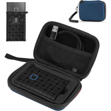 ProCase Étui + Pochette pour Samsung T7/ T7 Touch Portable SSD, Housse de Protection en EVA Rigide pour T7 250 Go, 500 Go, 1 to 