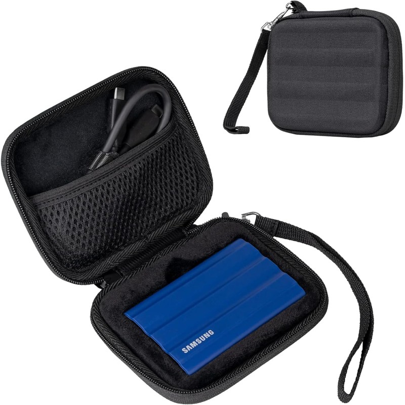 ProCase Étui pour Samsung T7 Shield External SSD et T9 External SSD, Housse de Voyage pour Portable SSD Externe, Boîtier de Prot