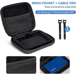ProCase Étui pour Samsung T7 Shield External SSD et T9 External SSD, Housse de Voyage pour Portable SSD Externe, Boîtier de Prot
