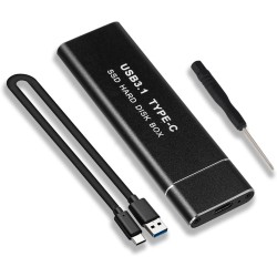 Abauoat Boîtier M.2 SSD NVME,USB Adaptateur Externe USB3.1 Gen2 USB-C Boîtier Disque Dur pour M.2 PCIe NVME M-Key 2230/2242/2260