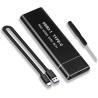 Abauoat Boîtier M.2 SSD NVME,USB Adaptateur Externe USB3.1 Gen2 USB-C Boîtier Disque Dur pour M.2 PCIe NVME M-Key 2230/2242/2260