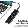 Abauoat Boîtier M.2 SSD NVME,USB Adaptateur Externe USB3.1 Gen2 USB-C Boîtier Disque Dur pour M.2 PCIe NVME M-Key 2230/2242/2260