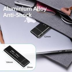 Abauoat Boîtier M.2 SSD NVME,USB Adaptateur Externe USB3.1 Gen2 USB-C Boîtier Disque Dur pour M.2 PCIe NVME M-Key 2230/2242/2260