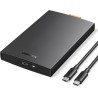 Uvert usb c 3.1 gen 2 boîtier disque dur externe 2,5 pouces sata iii ii i hdd ssd avec 6gbps uasp supporte windows mac os linux,