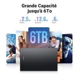 Uvert usb c 3.1 gen 2 boîtier disque dur externe 2,5 pouces sata iii ii i hdd ssd avec 6gbps uasp supporte windows mac os linux,