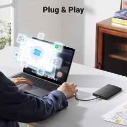 Uvert usb c 3.1 gen 2 boîtier disque dur externe 2,5 pouces sata iii ii i hdd ssd avec 6gbps uasp supporte windows mac os linux,