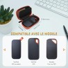 Étui Housse pour SanDisk Extreme/SanDisk Extreme Pro Portable SSD, Sacoche Rigide de Protection Antichoc Disque Dur Externe SSD