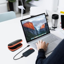 Étui Housse pour SanDisk Extreme/SanDisk Extreme Pro Portable SSD, Sacoche Rigide de Protection Antichoc Disque Dur Externe SSD