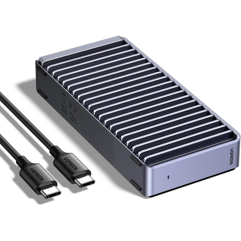 Uvert boîtier ssd m2 40gbps, boîtier usb 4 nvme compatible avec thunderbolt 4/3 adaptateur disque dur externe aluminium compatib